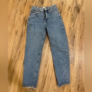 H&M high rise Classic Blue Women's mom Jeans 2 24